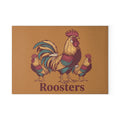 Roosters Glass Cutting Board — Rustic Farmhouse Rooster Kitchen Decor