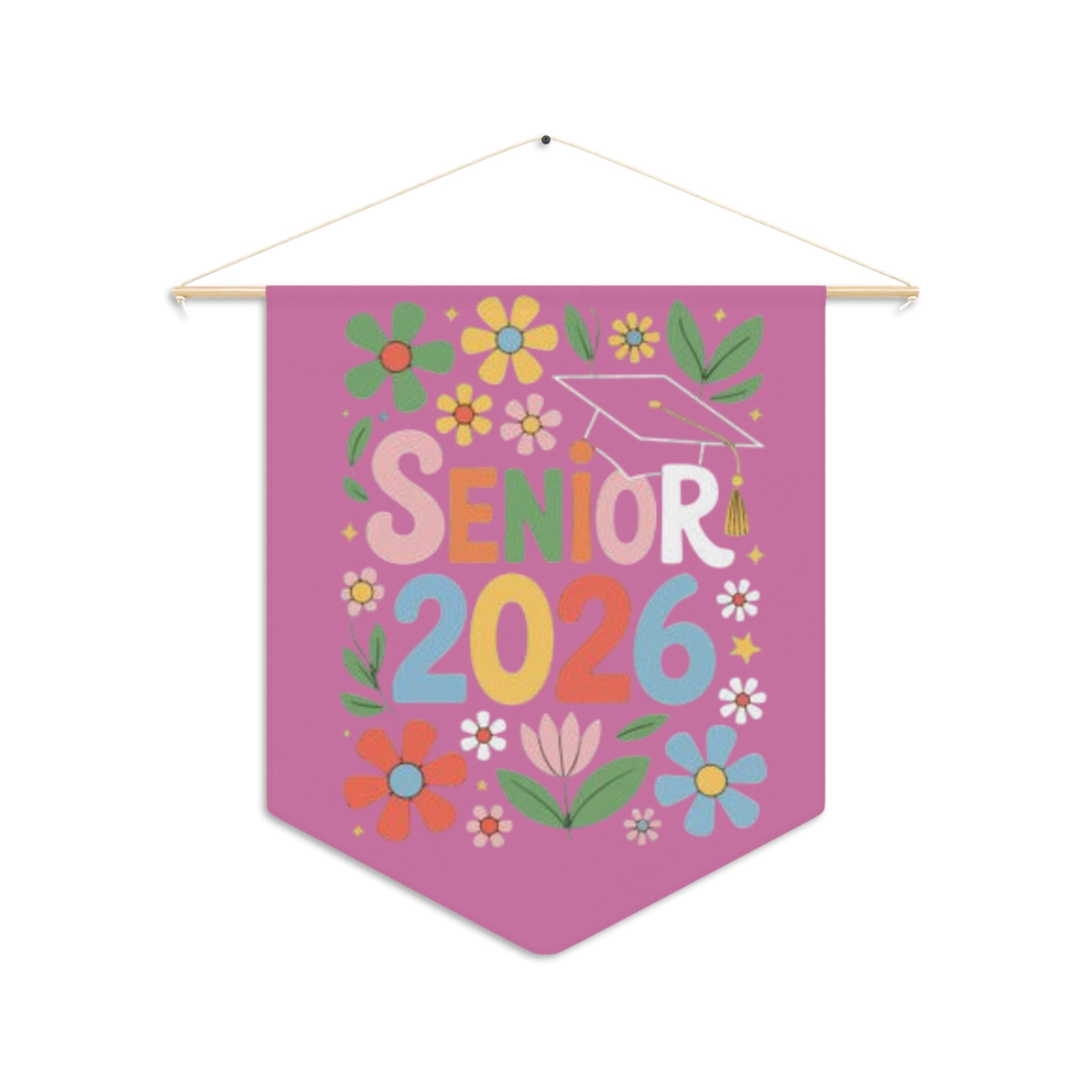Senior 2026 Floral Pennant