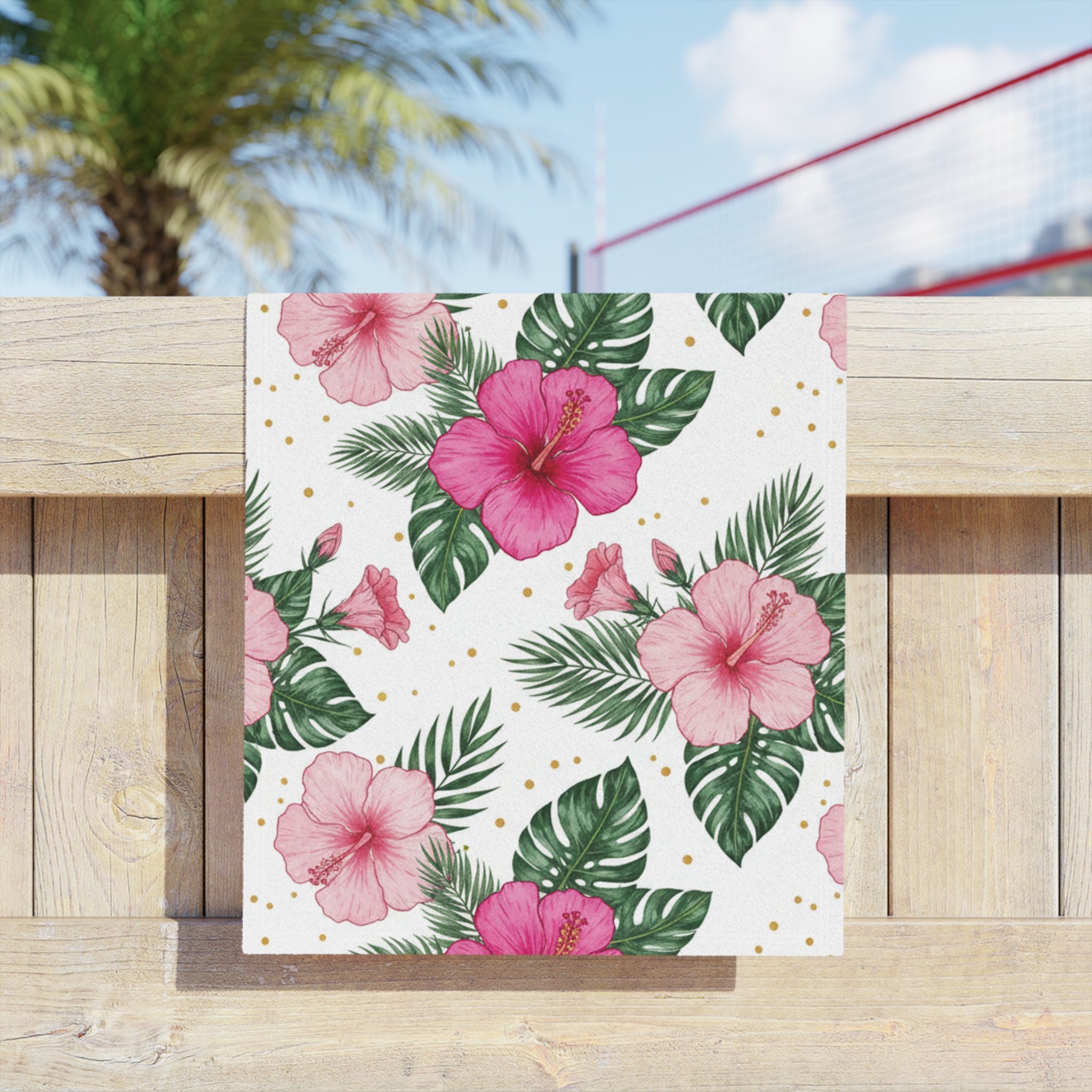 Tropical Hibiscus Beach Towel
