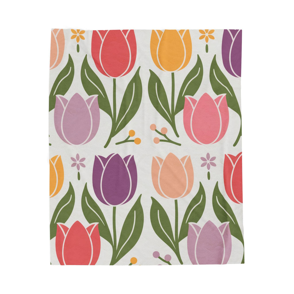 Tulip Floral Pattern Blanket