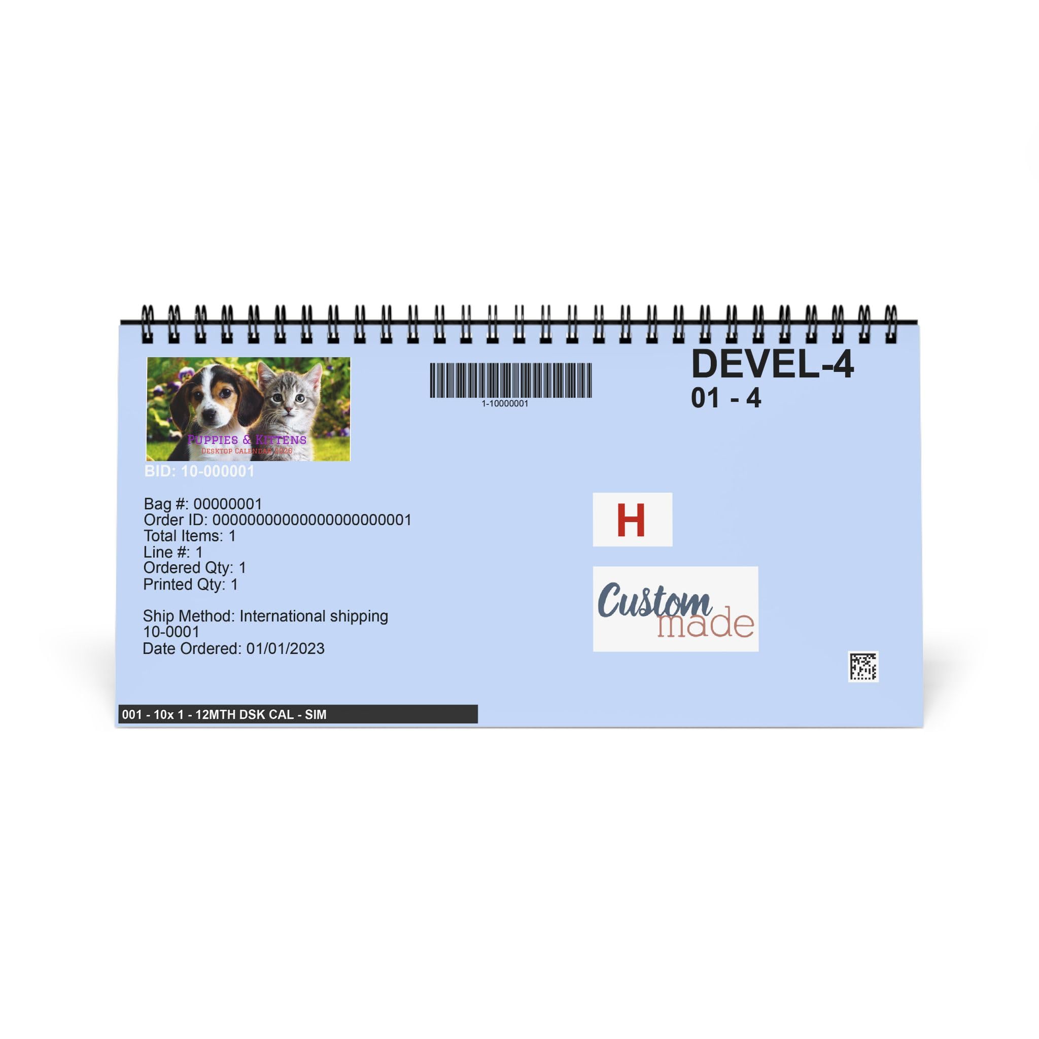 Puppies & Kittens Desktop Calendar 2026 | Spiral Desk Calendar
