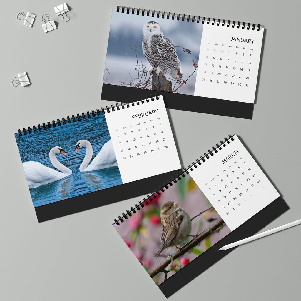 Majestic Birds desktop calendar