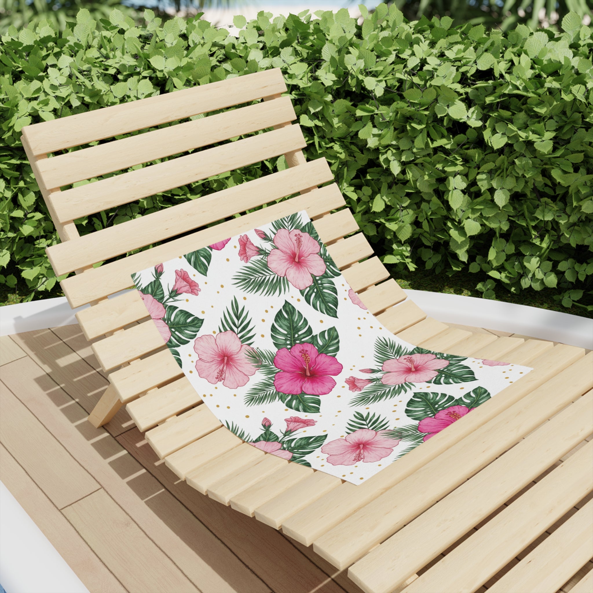 Tropical Hibiscus Beach Towel