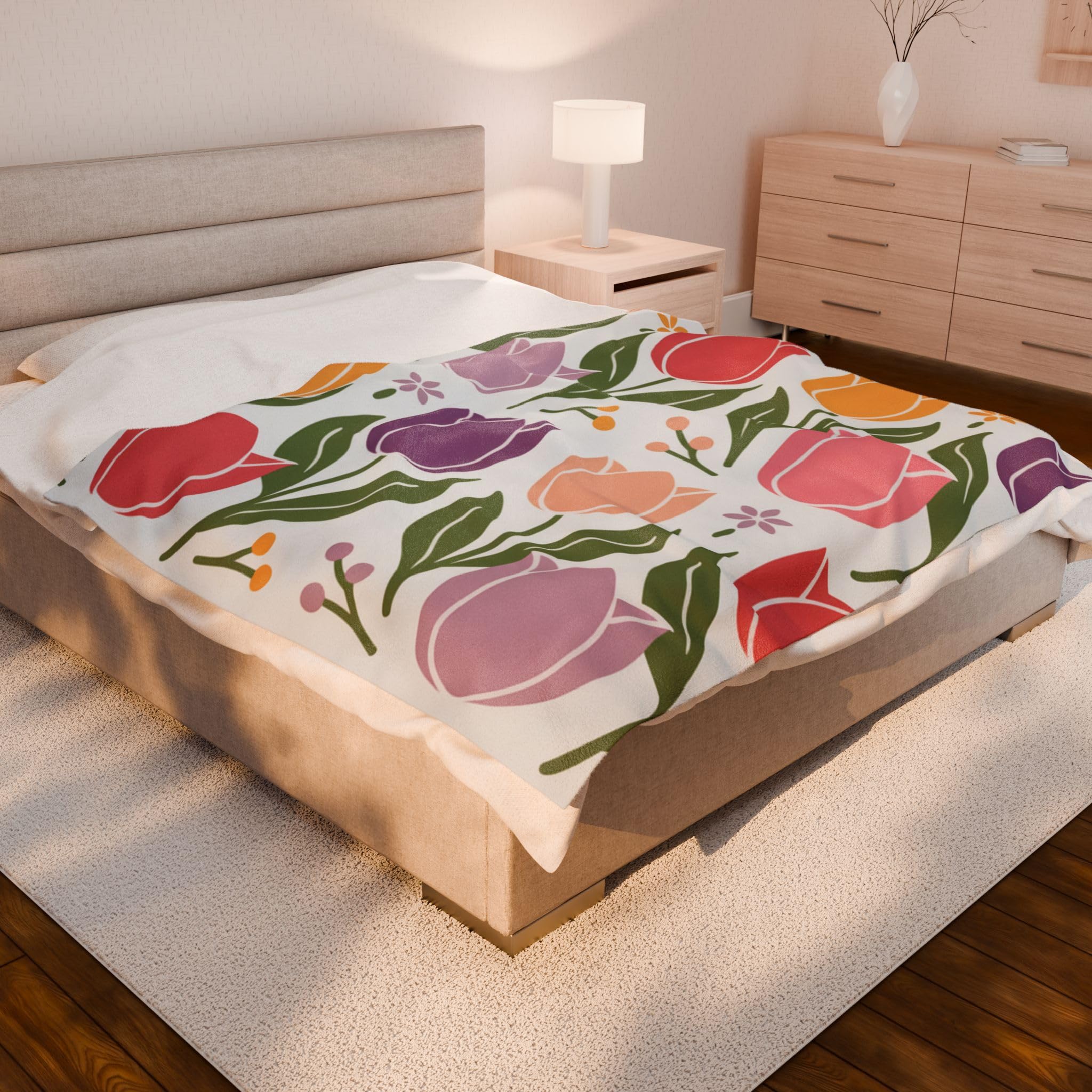Tulip Floral Pattern Blanket