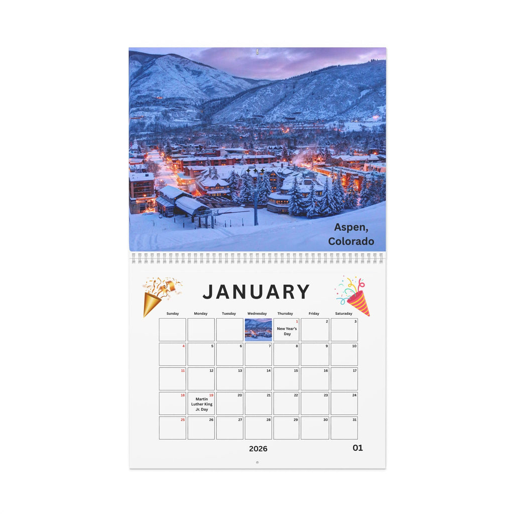 American Destinations Wall Calendar 2026