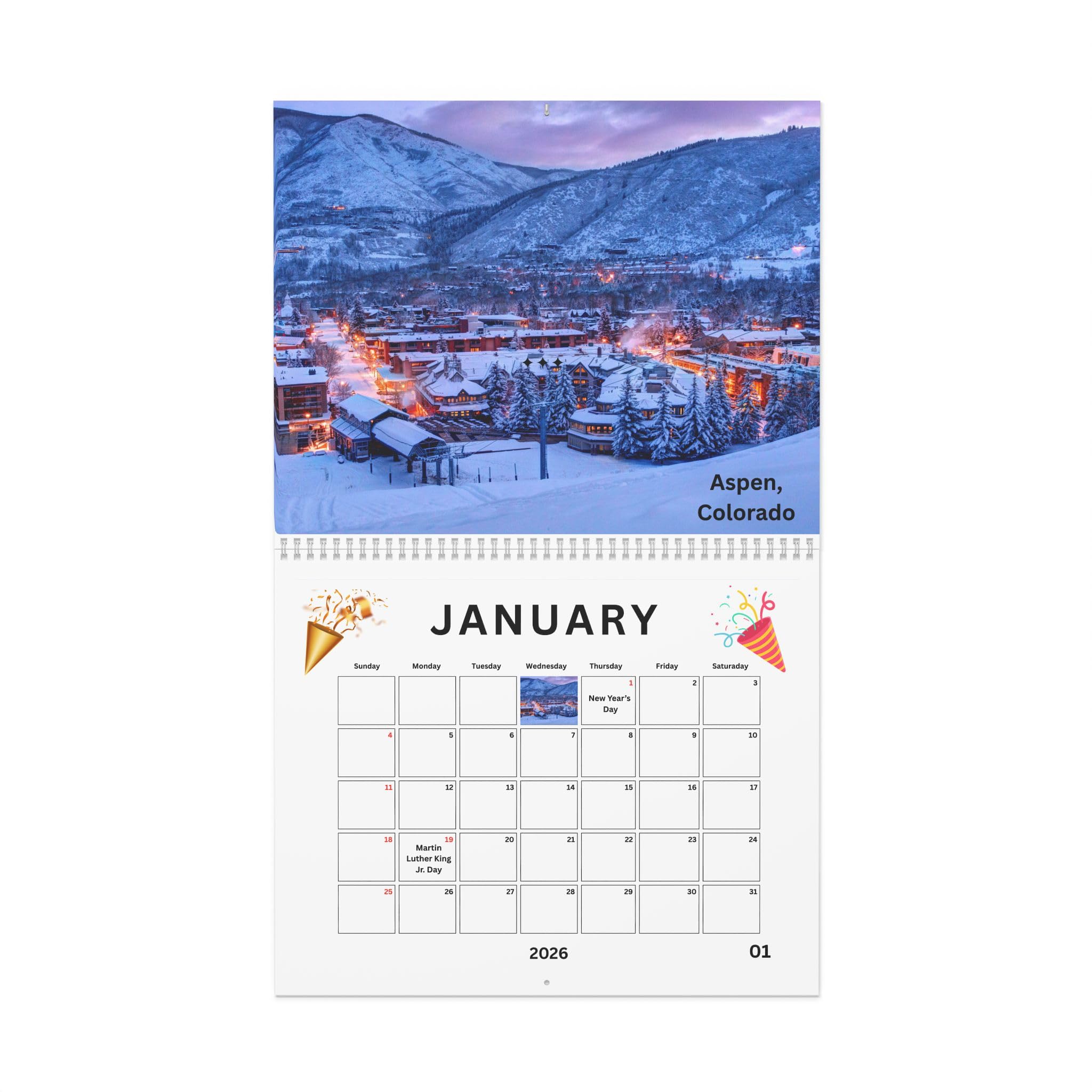 American Destinations Wall Calendar 2026
