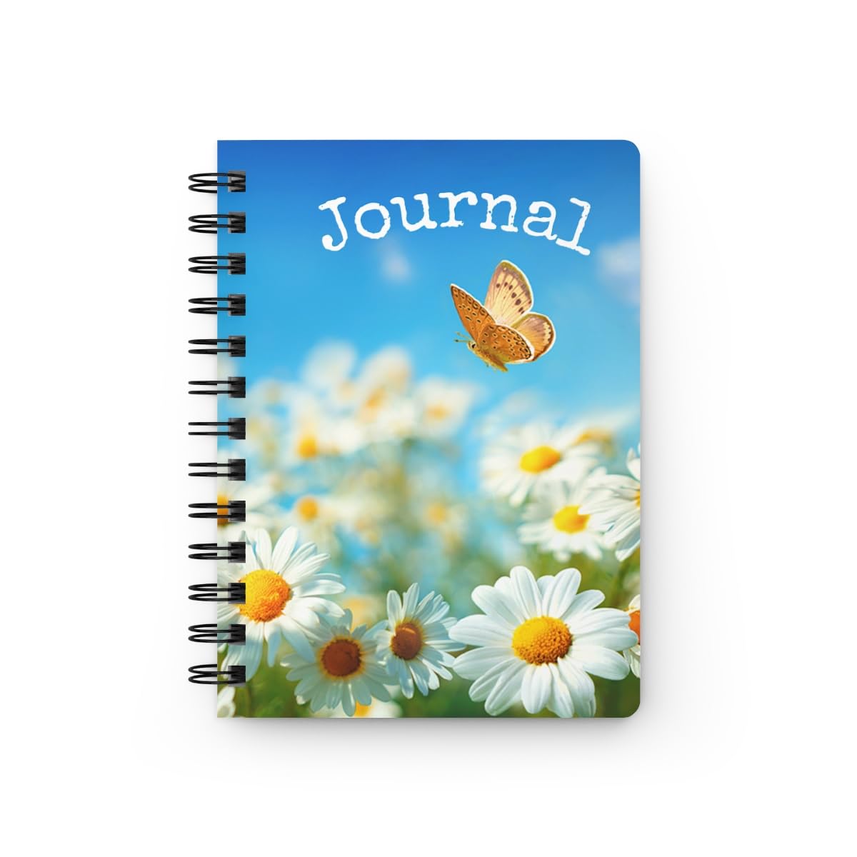 Whimsical Floral Spiral Bound Journal, Nature Lover's Diary, Gift for Writers, Personal Organizer, Butterfly Note Book