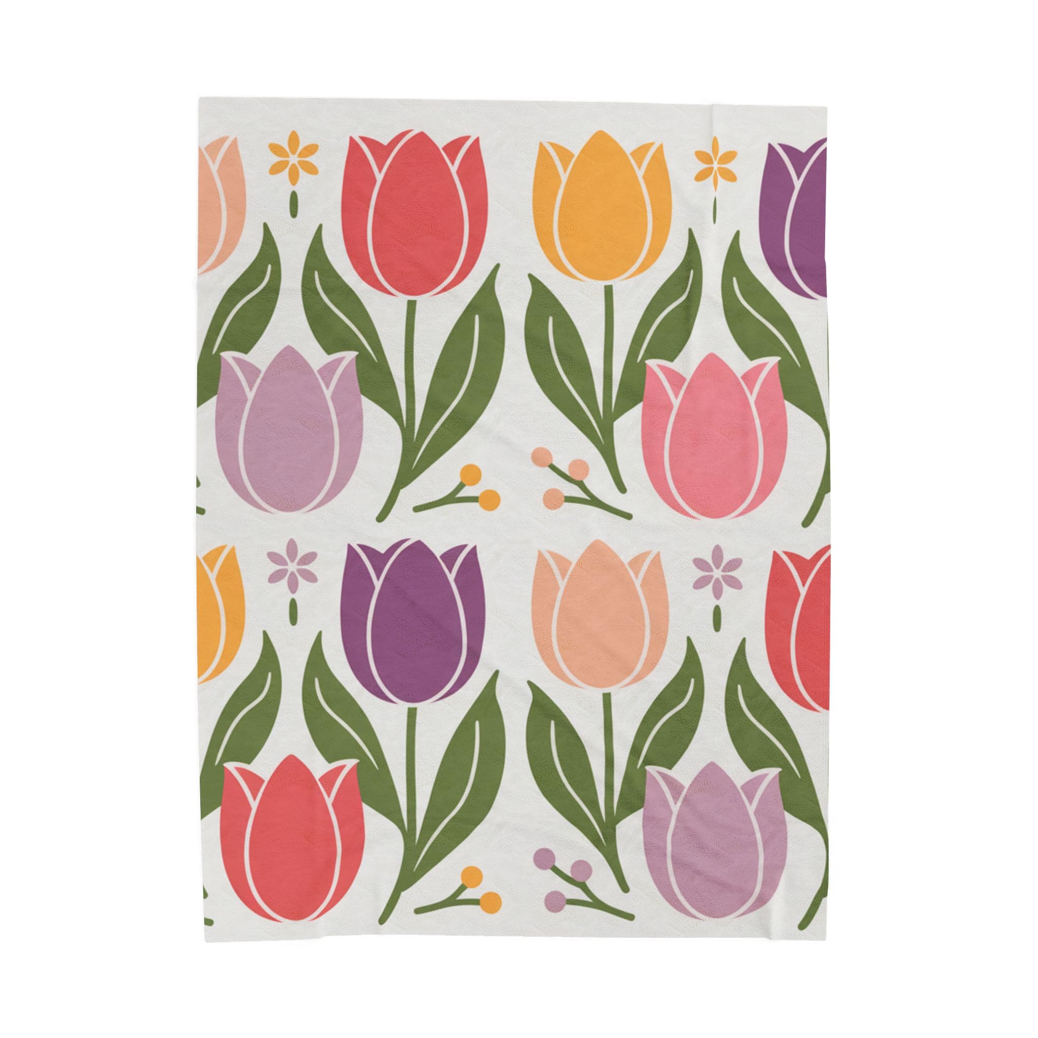 Tulip Floral Pattern Blanket