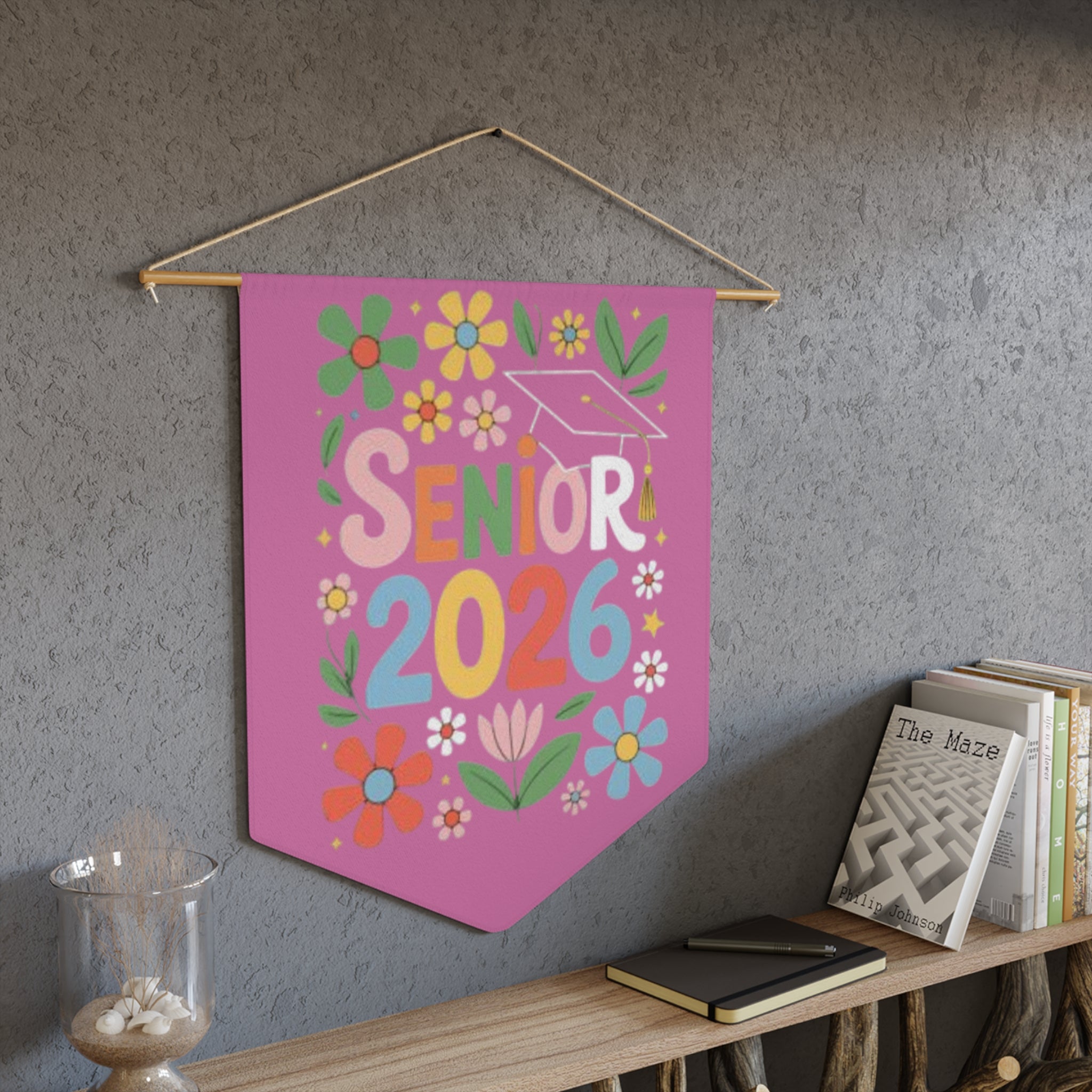 Senior 2026 Floral Pennant