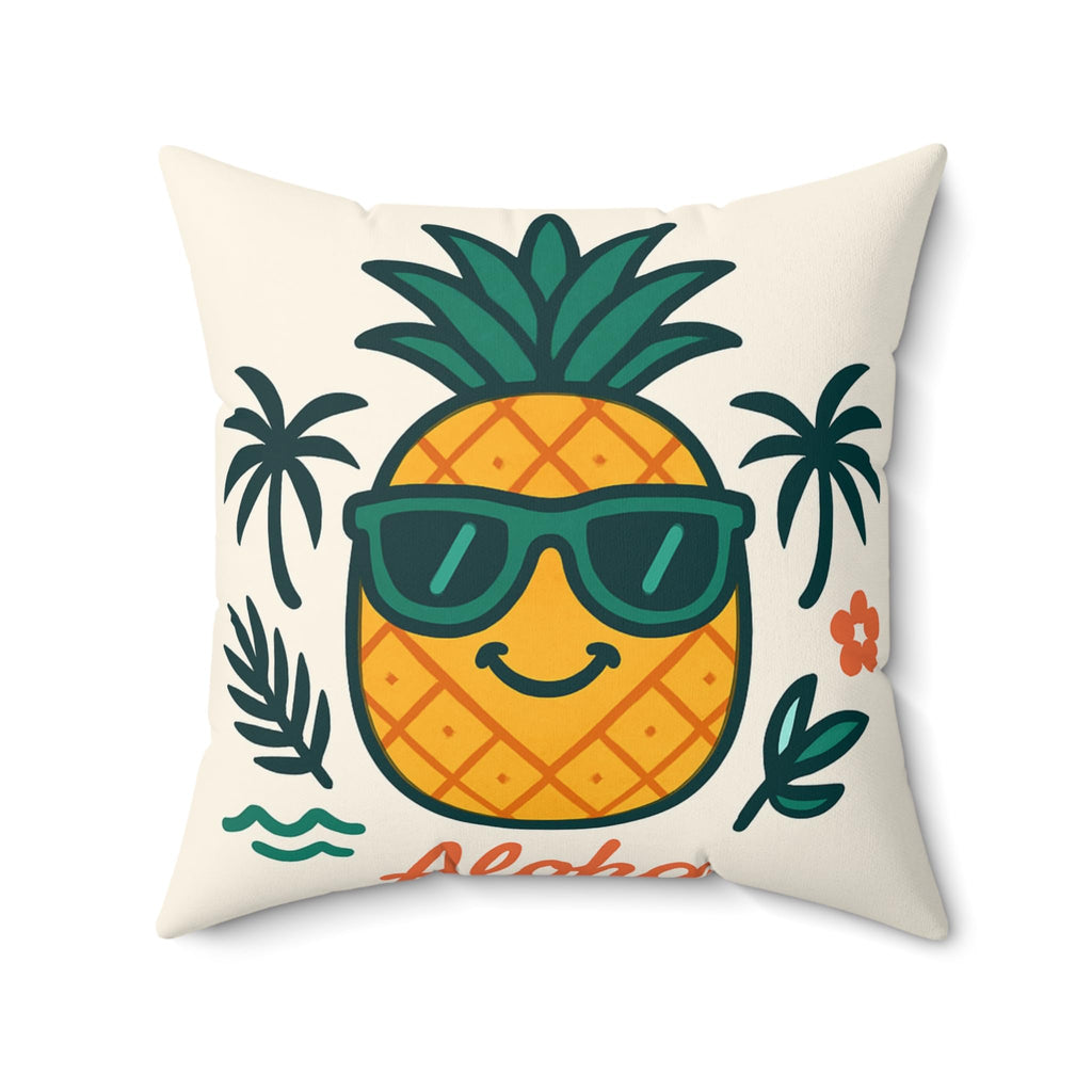 Smiling Sunglasses Pineapple Pillow
