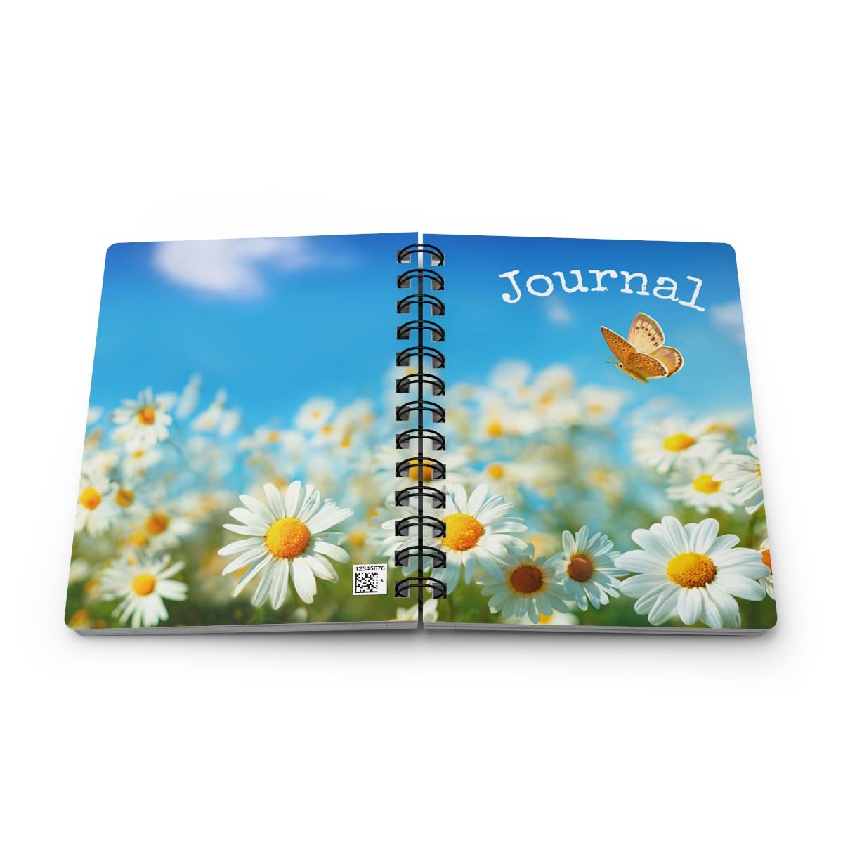 Whimsical Floral Spiral Bound Journal, Nature Lover's Diary, Gift for Writers, Personal Organizer, Butterfly Note Book