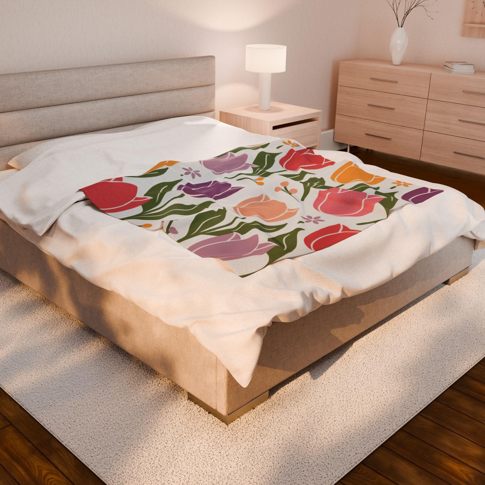 Tulip Floral Pattern Blanket