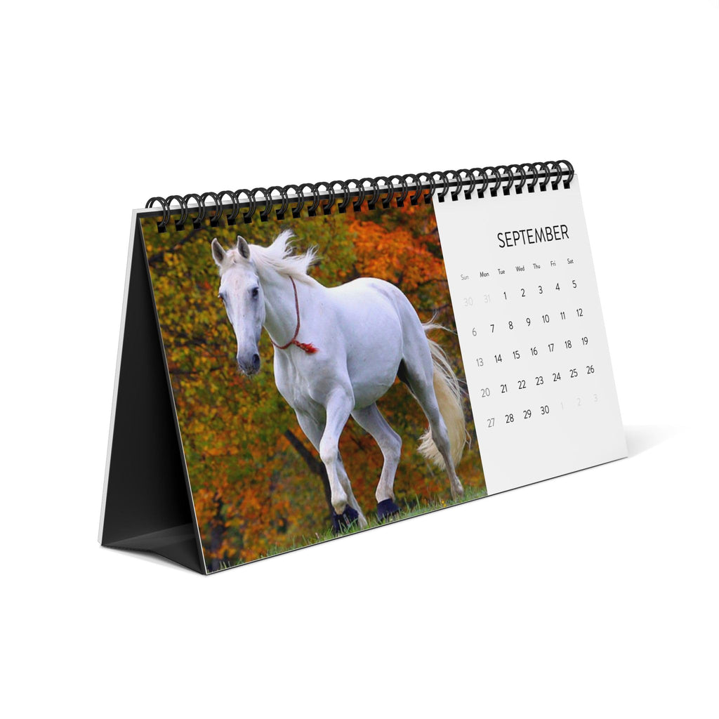 Beautiful Horses Desktop Calendar 2026