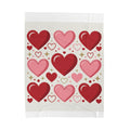 Red and Pink Heart Pattern Velveteen Plush Blanket