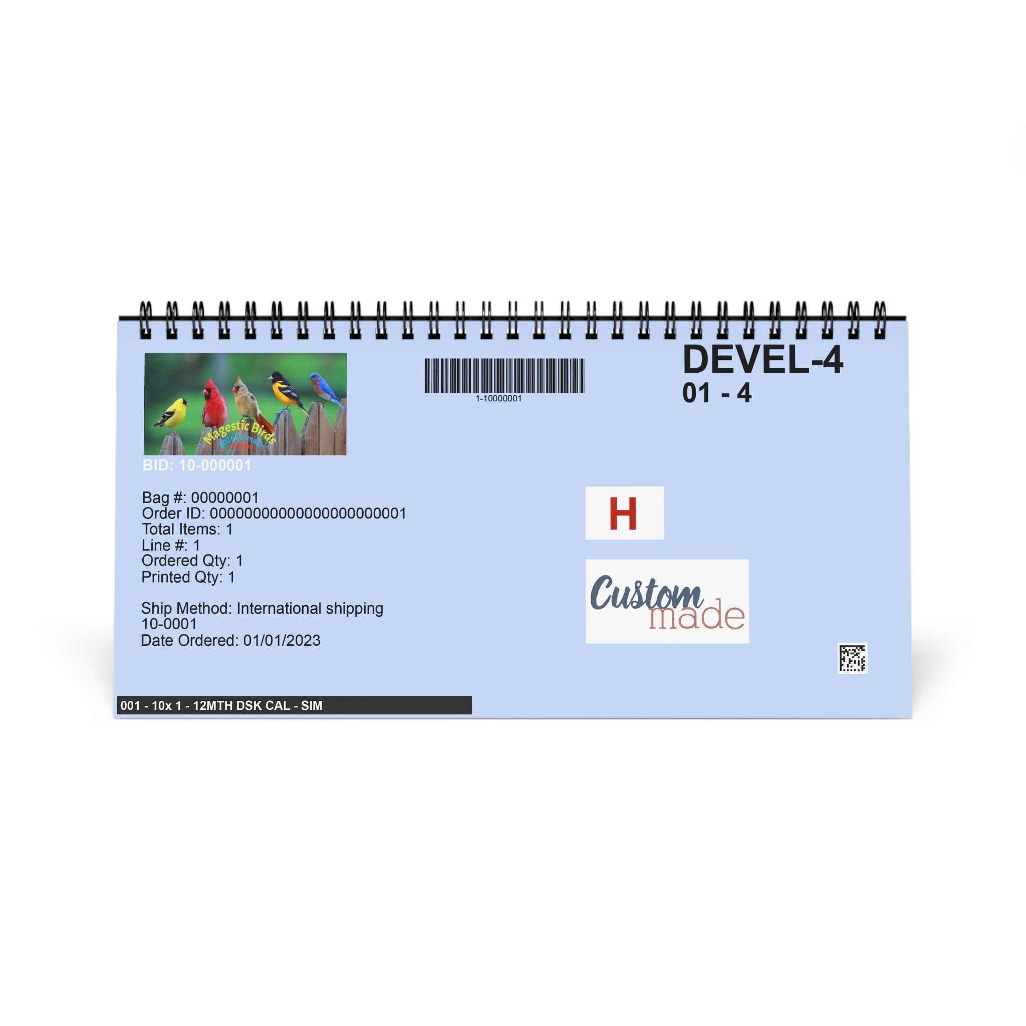 Majestic Birds desktop calendar